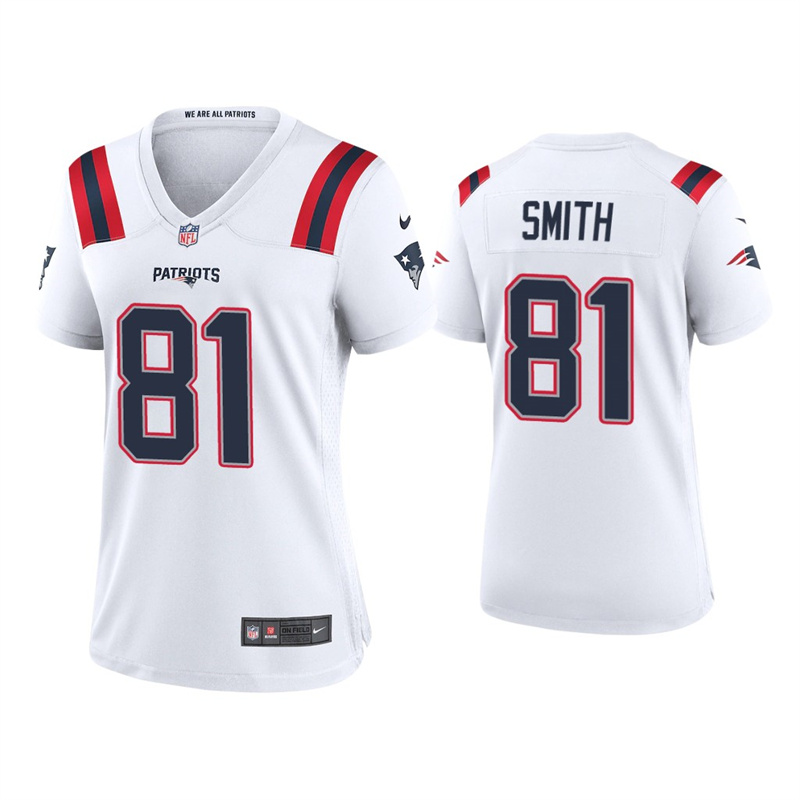 Women's New England Patriots #81 Jonnu Smith White Vapor Untouchable Limited Stitched Jersey